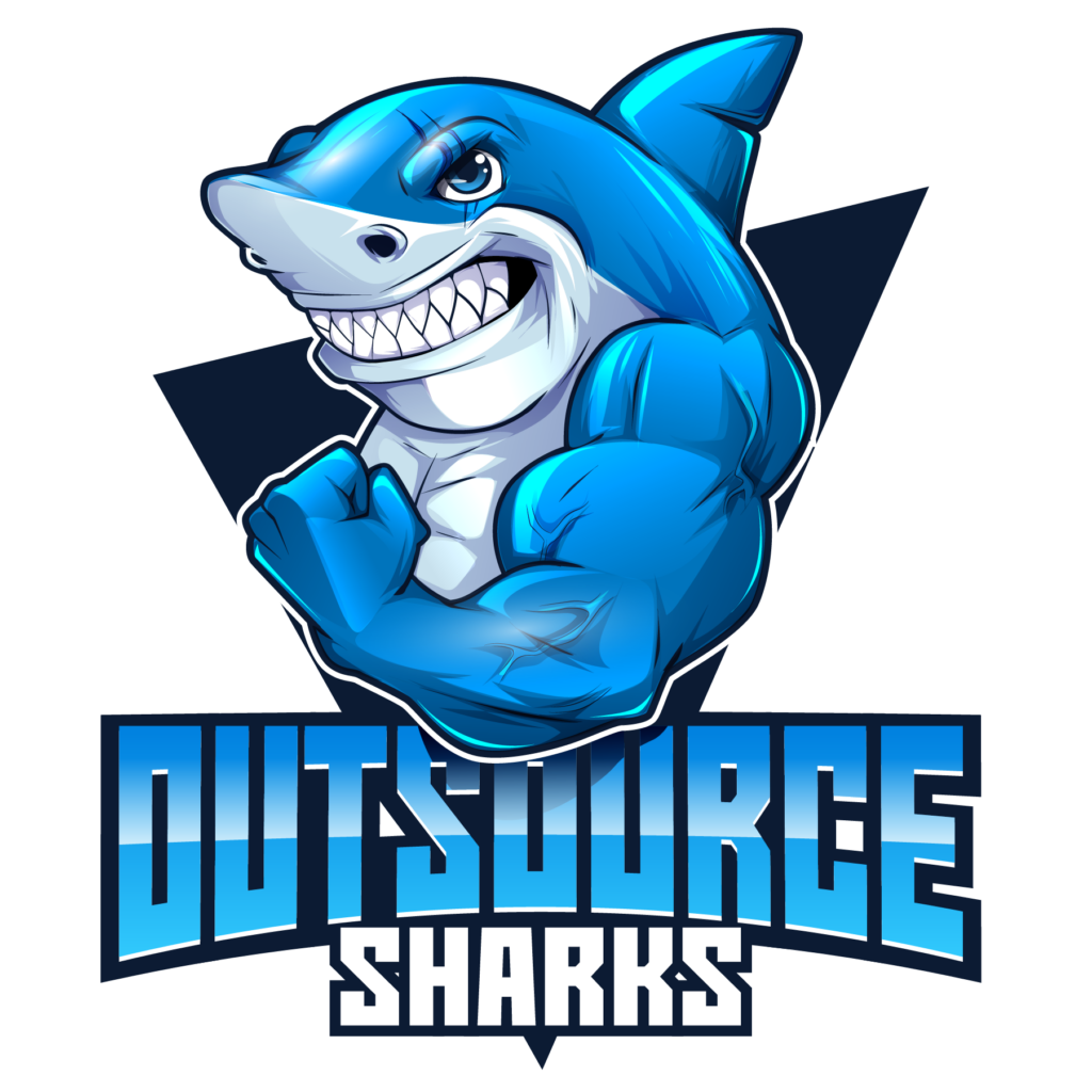 blue Outsource Sharks logo