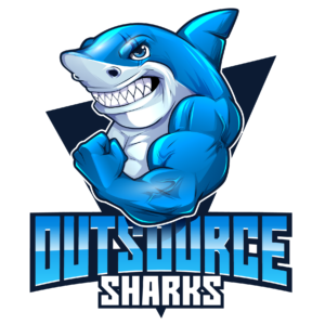 blue Outsource Sharks logo