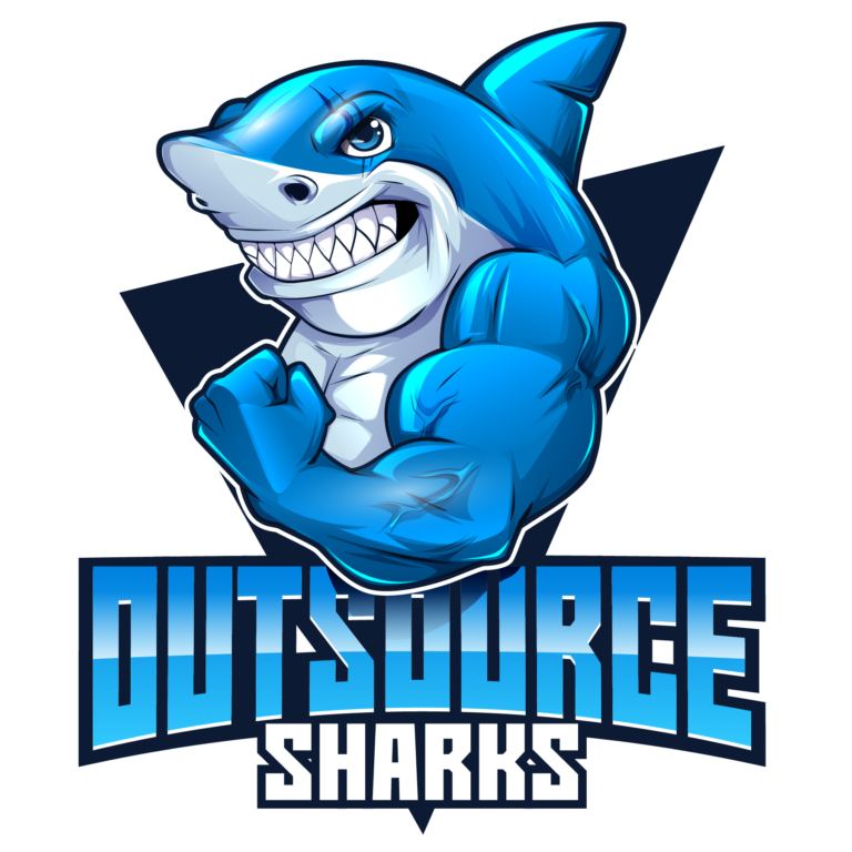 blue Outsource Sharks logo